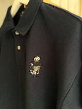 Lacivert Polo Yaka Teddy Bear Sweatshirt