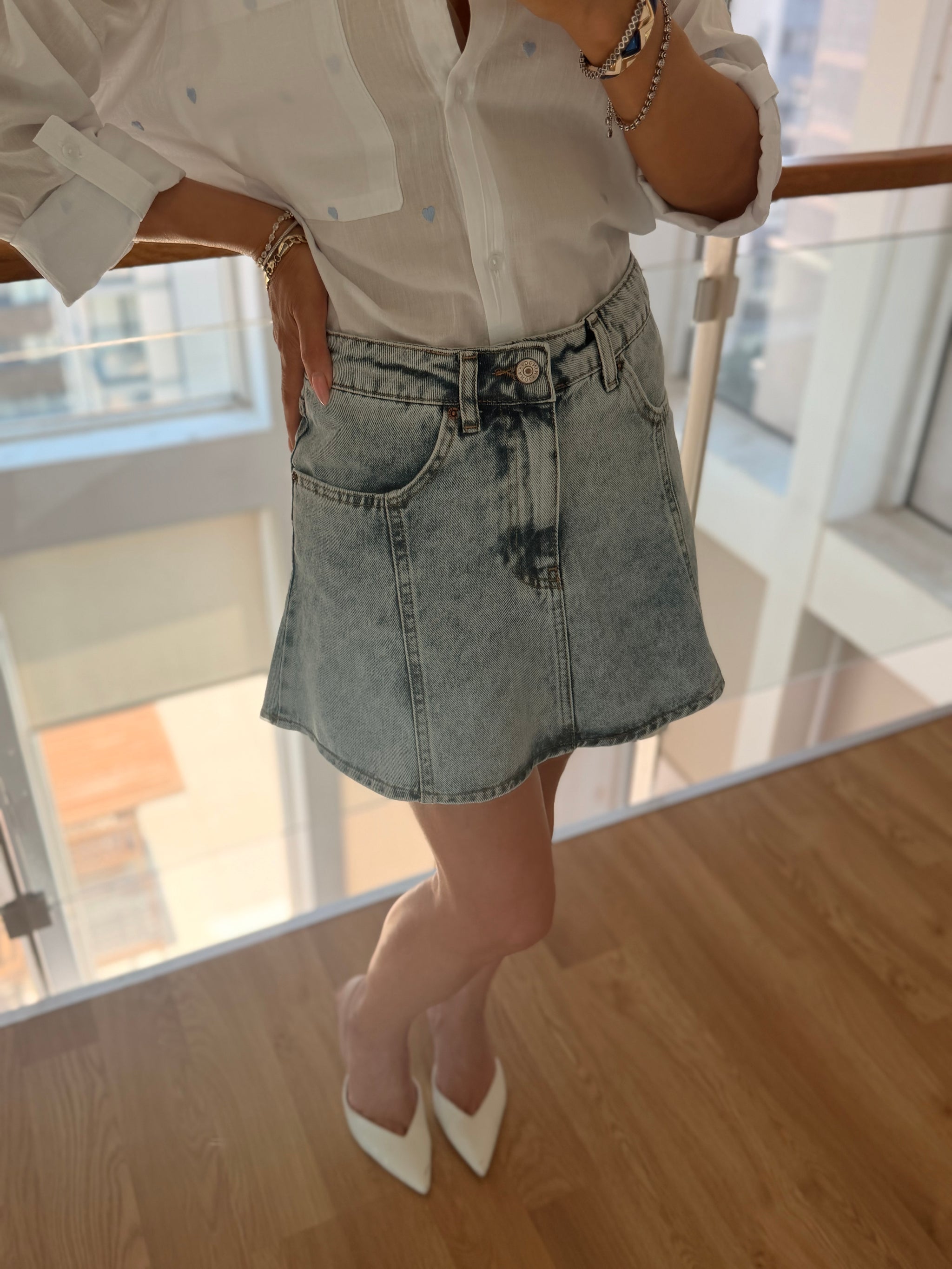 Premium Mini Çan Jean Etek