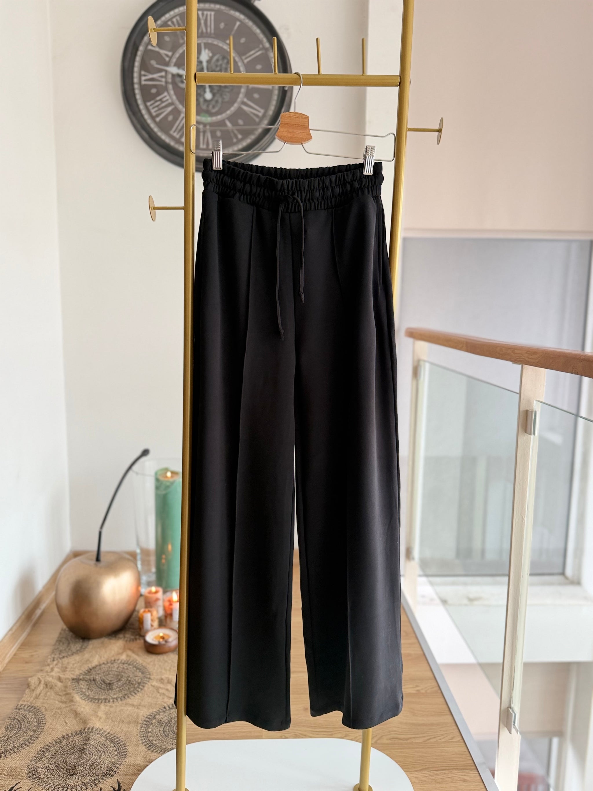 Siyah Modal Kumaş Outfit Takım