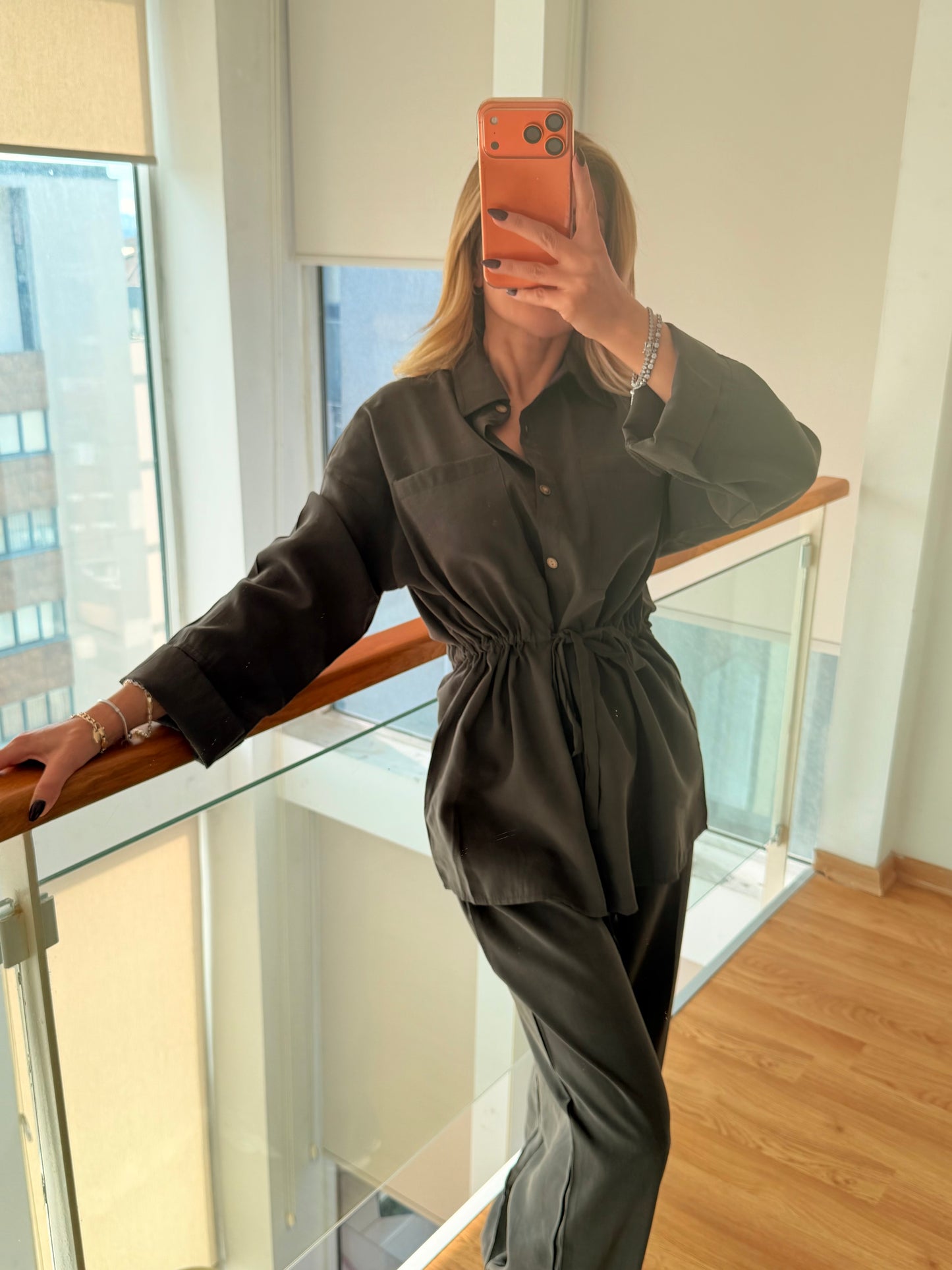 Tencel Kumaş Pastel Kahve Lueur Takım