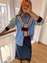 Şal Yaka Triko Gömlek