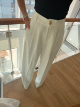 Premium Palazzo Ekru Pantolon