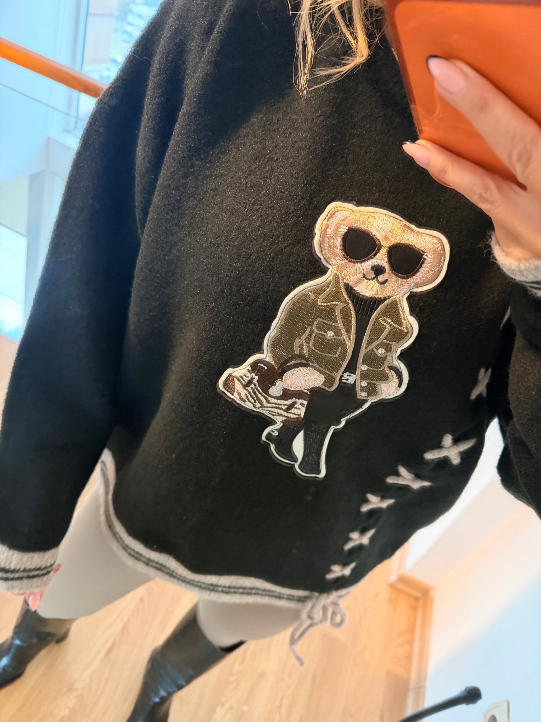 Cool Bear Siyah Triko Kazak