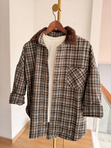 Kürk Yaka Detaylı Oduncu Gömlek