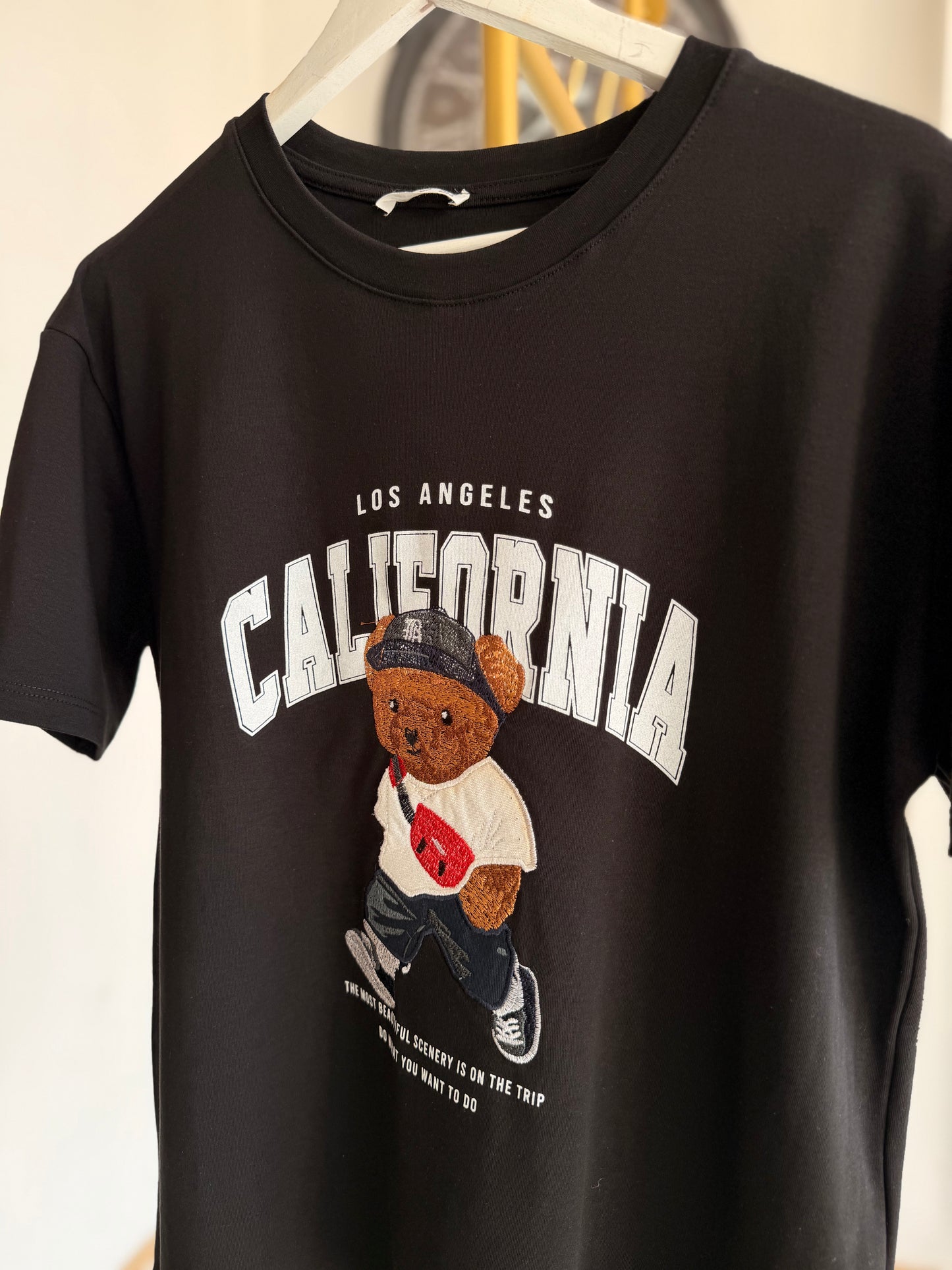 California Bear Siyah Basic Tshirt