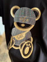Shiny Bear %100 Cotton Siyah Tshirt