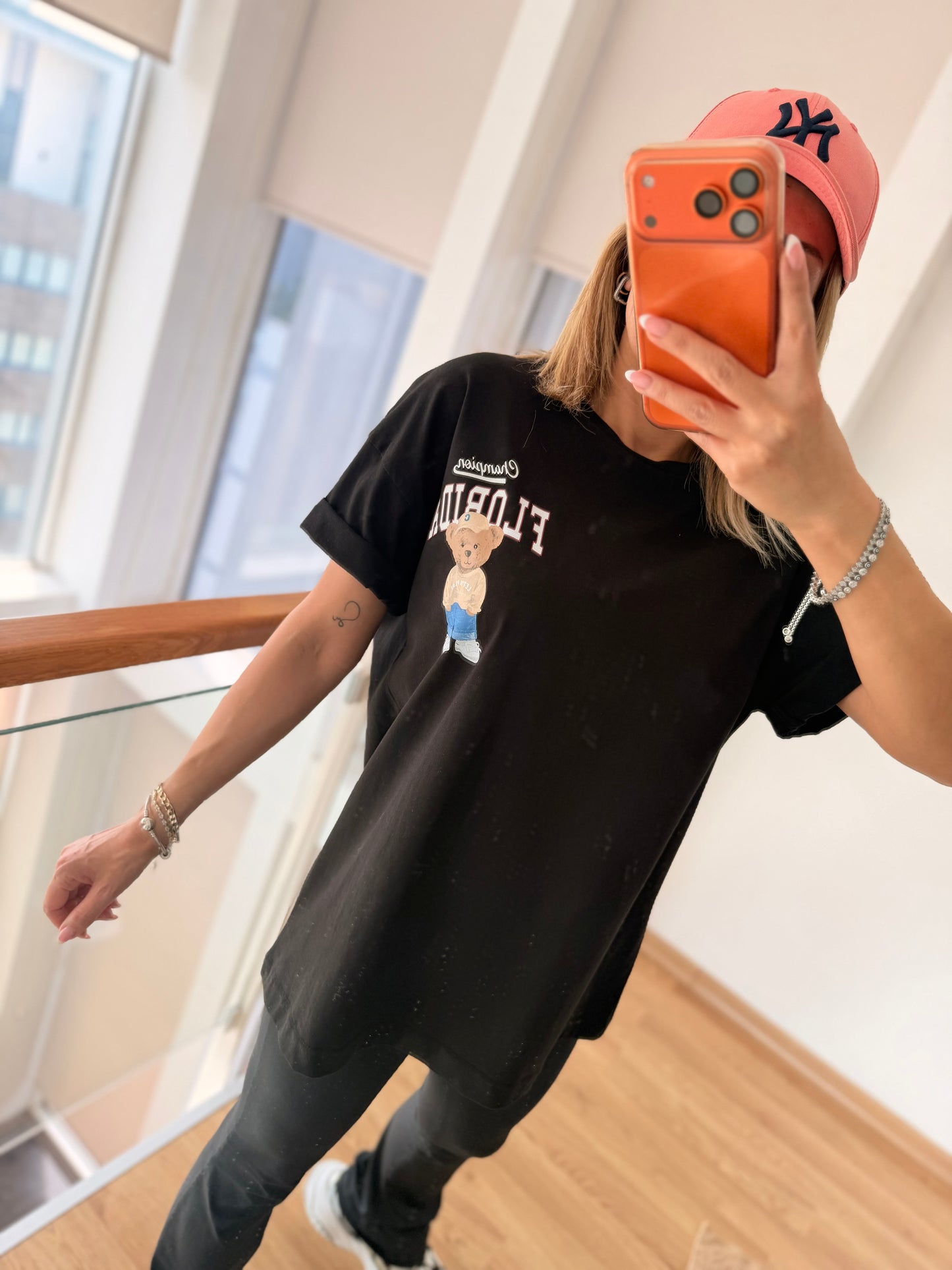 Florida Bear Siyah Basic Tshirt