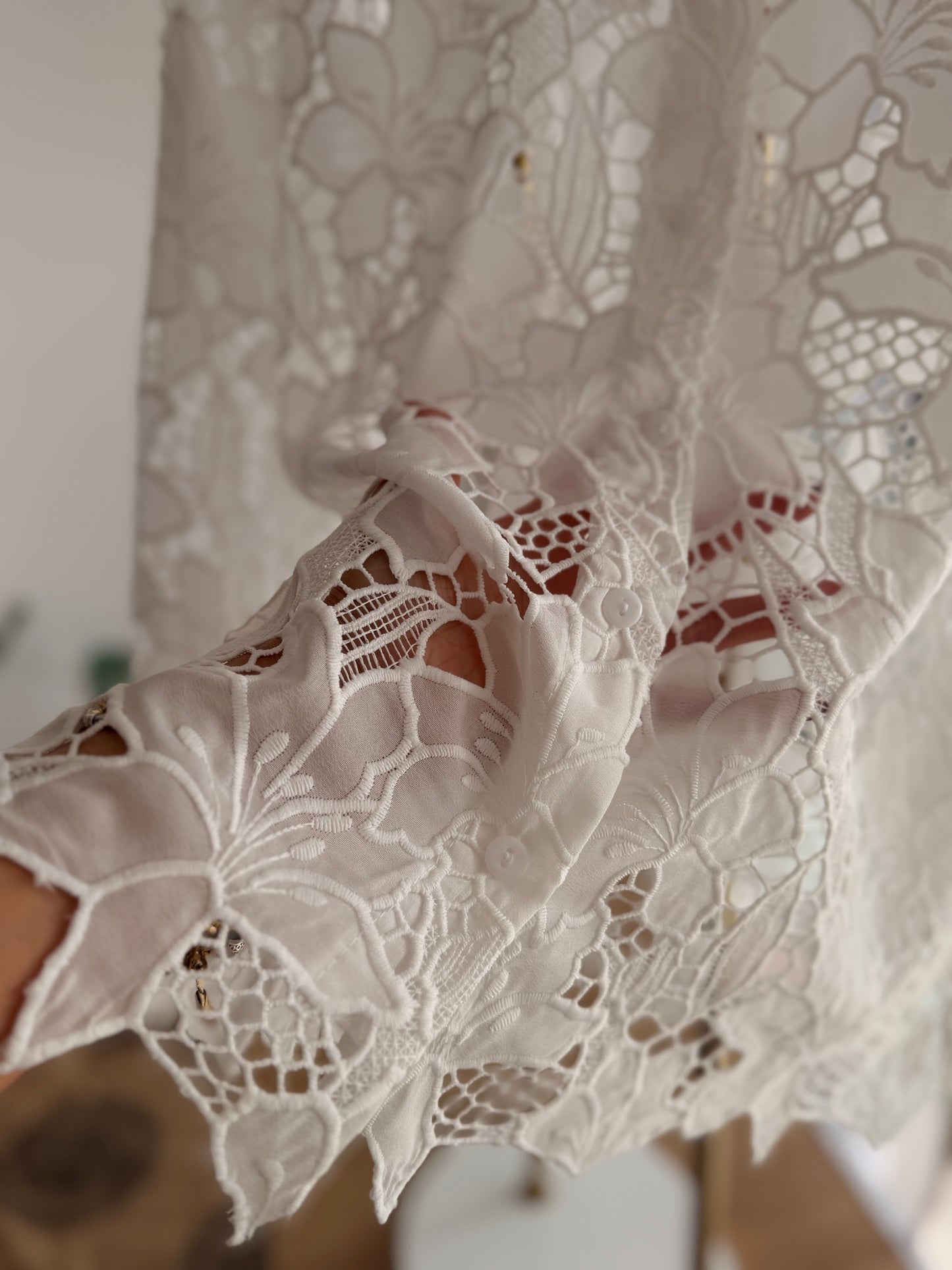 Güpür Tasarım Premium Beyaz Gömlek