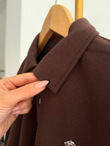 Acı Kahve Polo Yaka Teddy Bear Sweatshirt