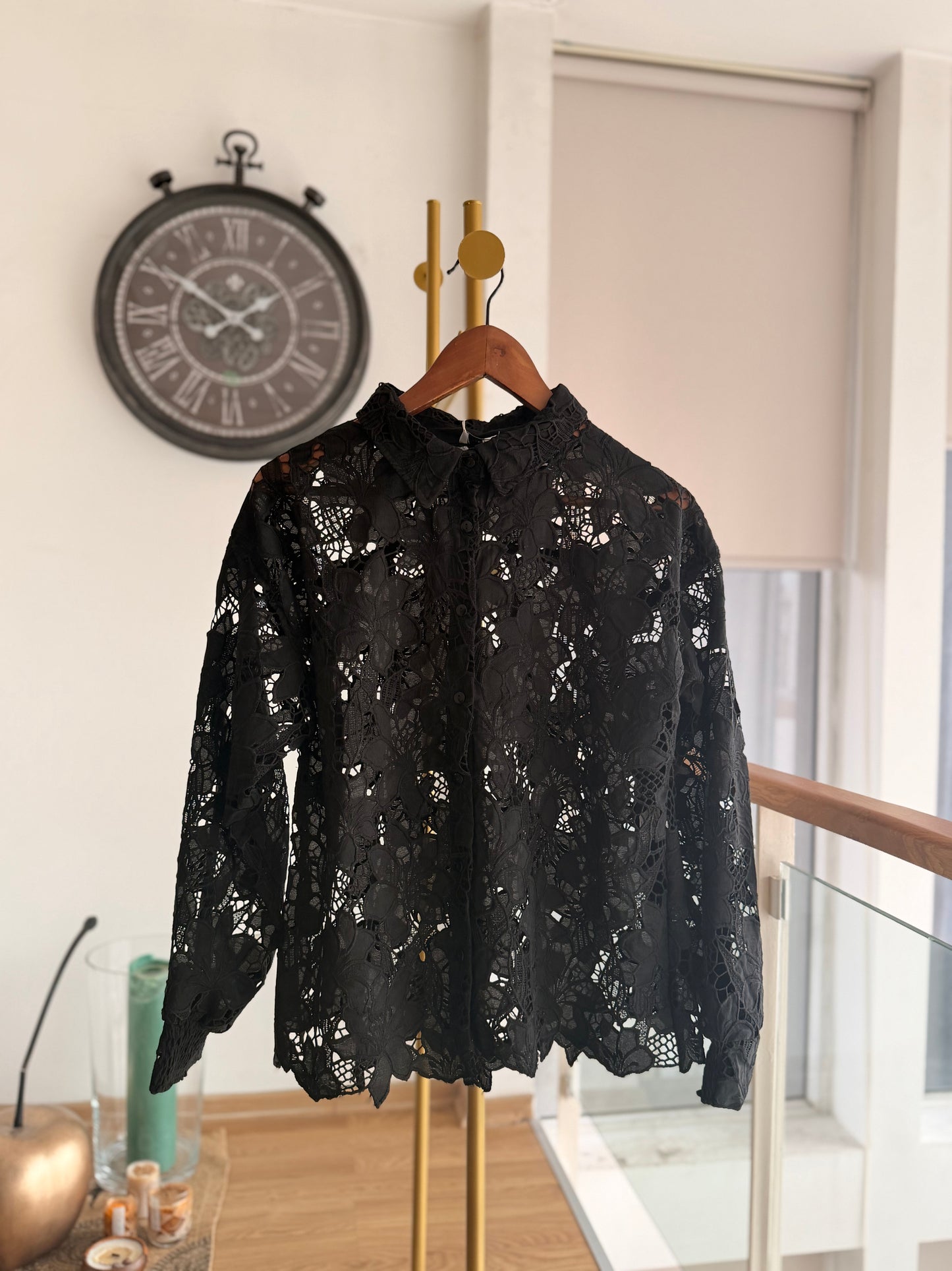 Güpür Tasarım Premium Siyah Gömlek