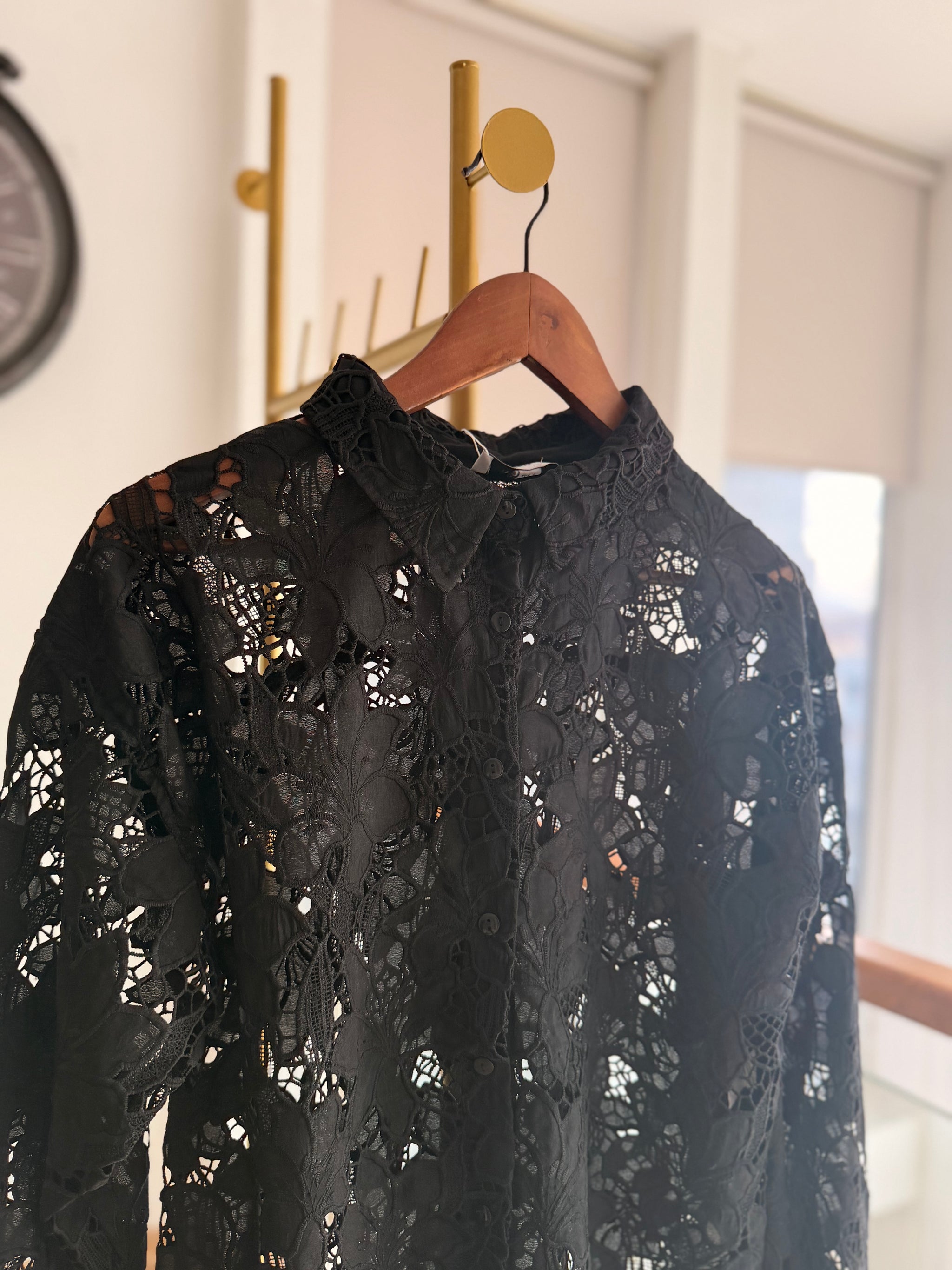 Güpür Tasarım Premium Siyah Gömlek