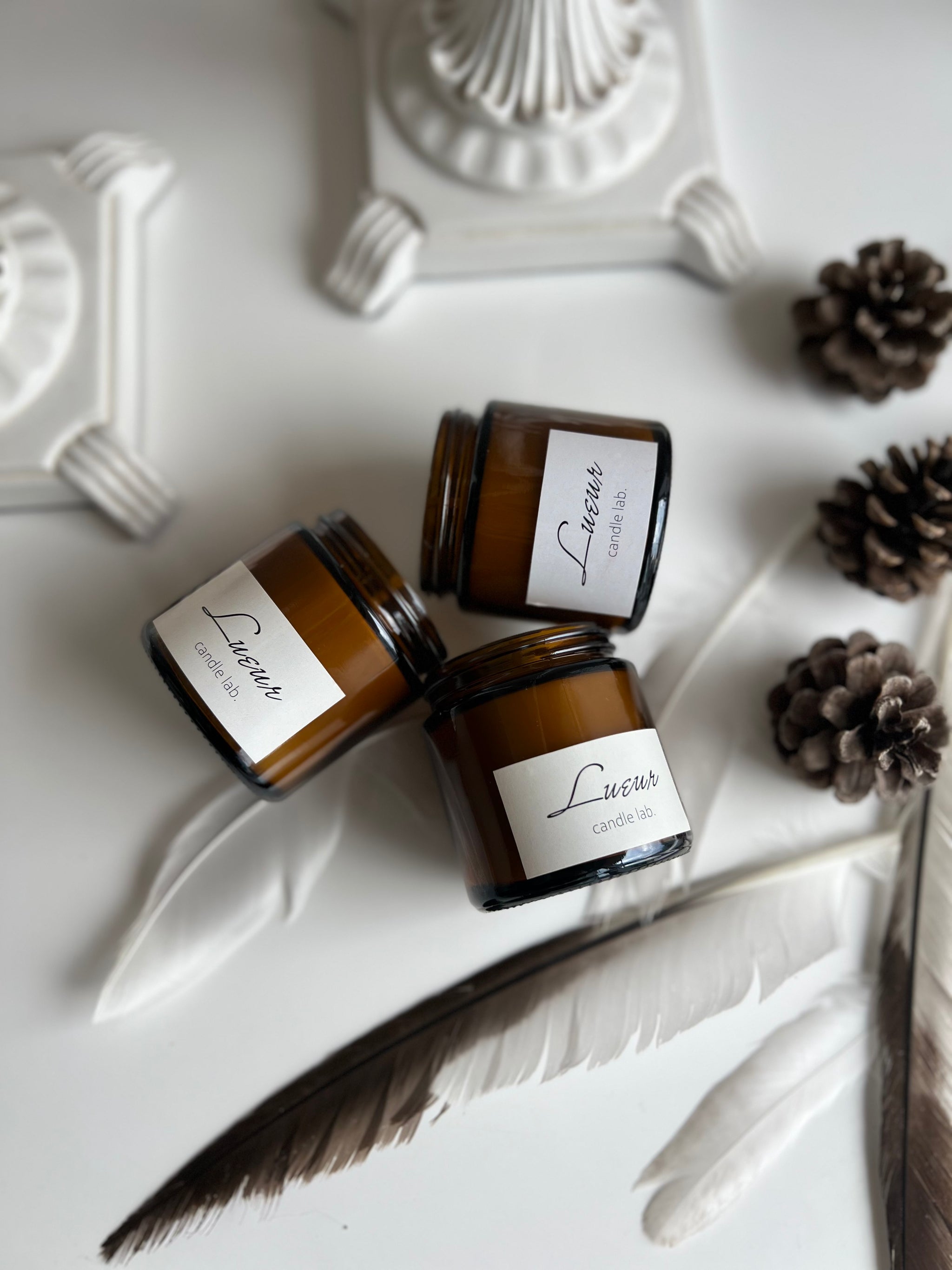 Lueur Amber Şişe Kiraz Çiçeği Saf Soya Mumu