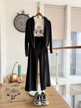 Siyah Modal Kumaş Outfit Takım