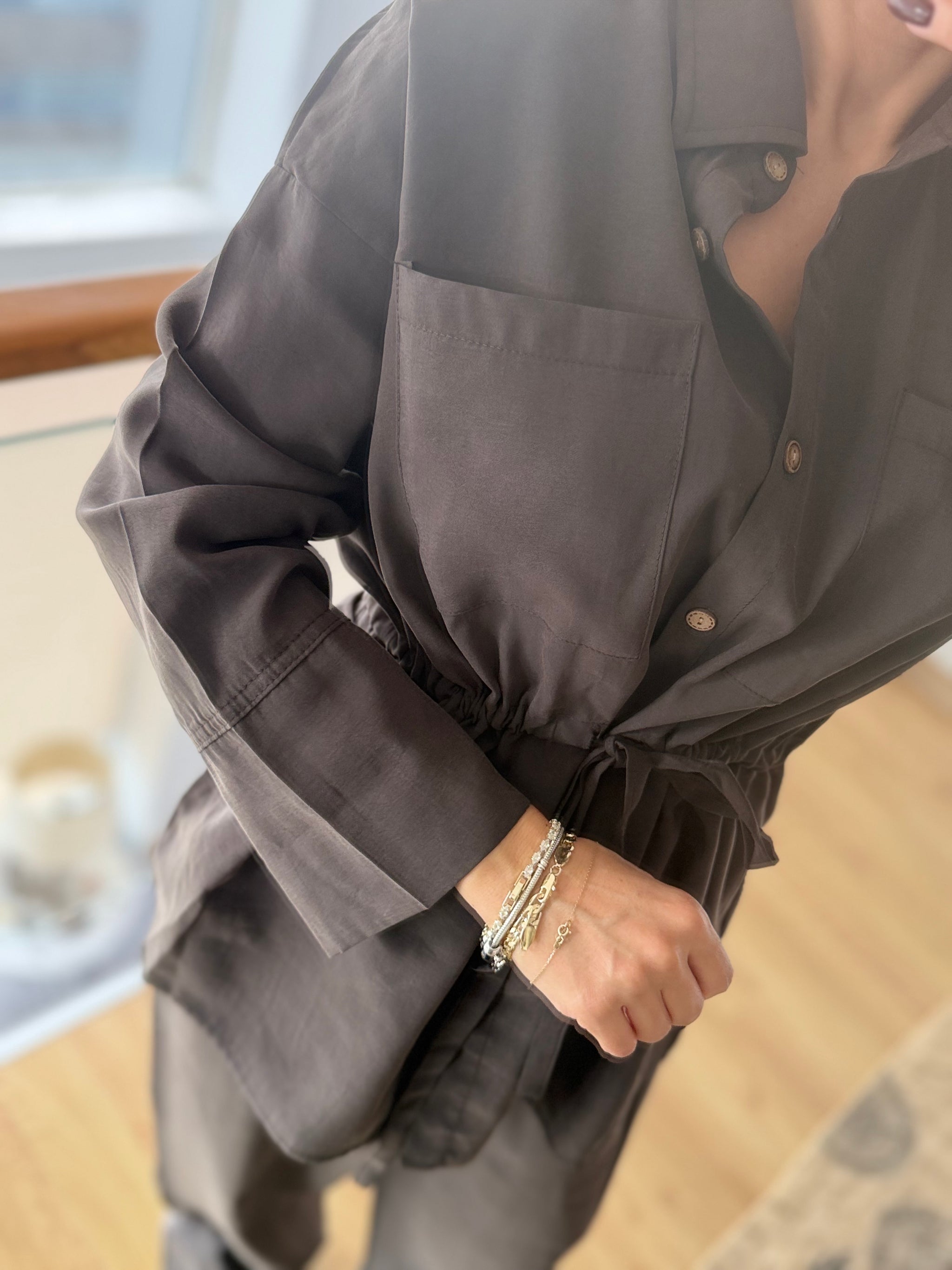 Tencel Kumaş Pastel Kahve Lueur Takım