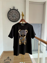 Shiny Bear %100 Cotton Siyah Tshirt