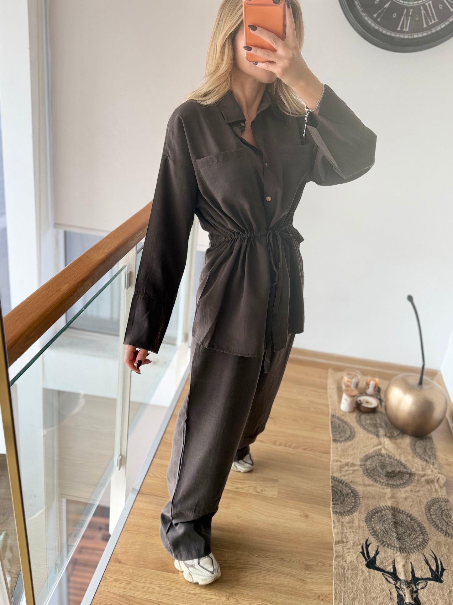 Tencel Kumaş Pastel Kahve Lueur Takım