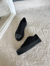 Platform Taban Kömür Keten Spor Ayakkabı