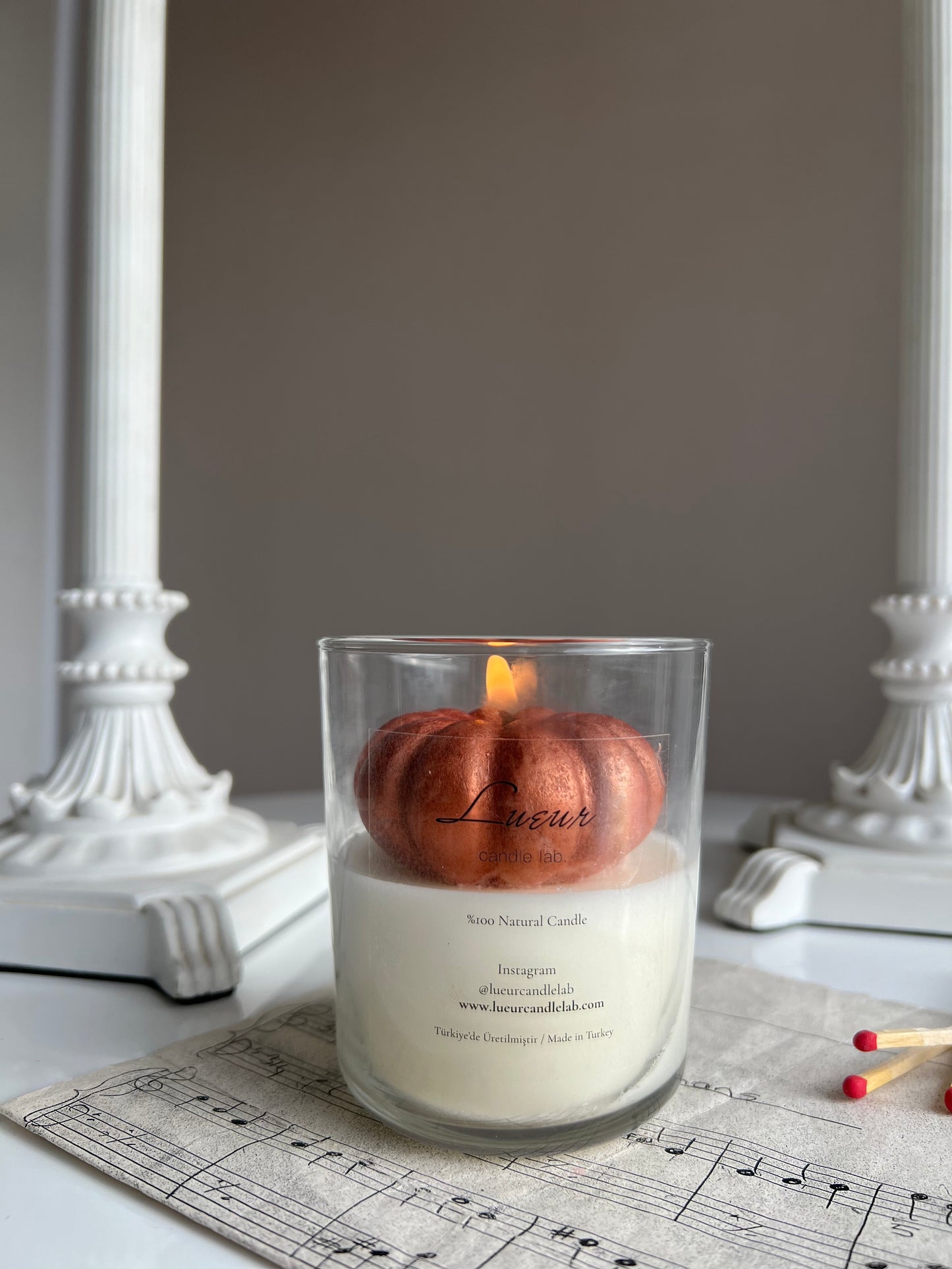 Lueur Autumn 'Mango Kokulu Dekoratif Bal Kabağı Soya Mumu'