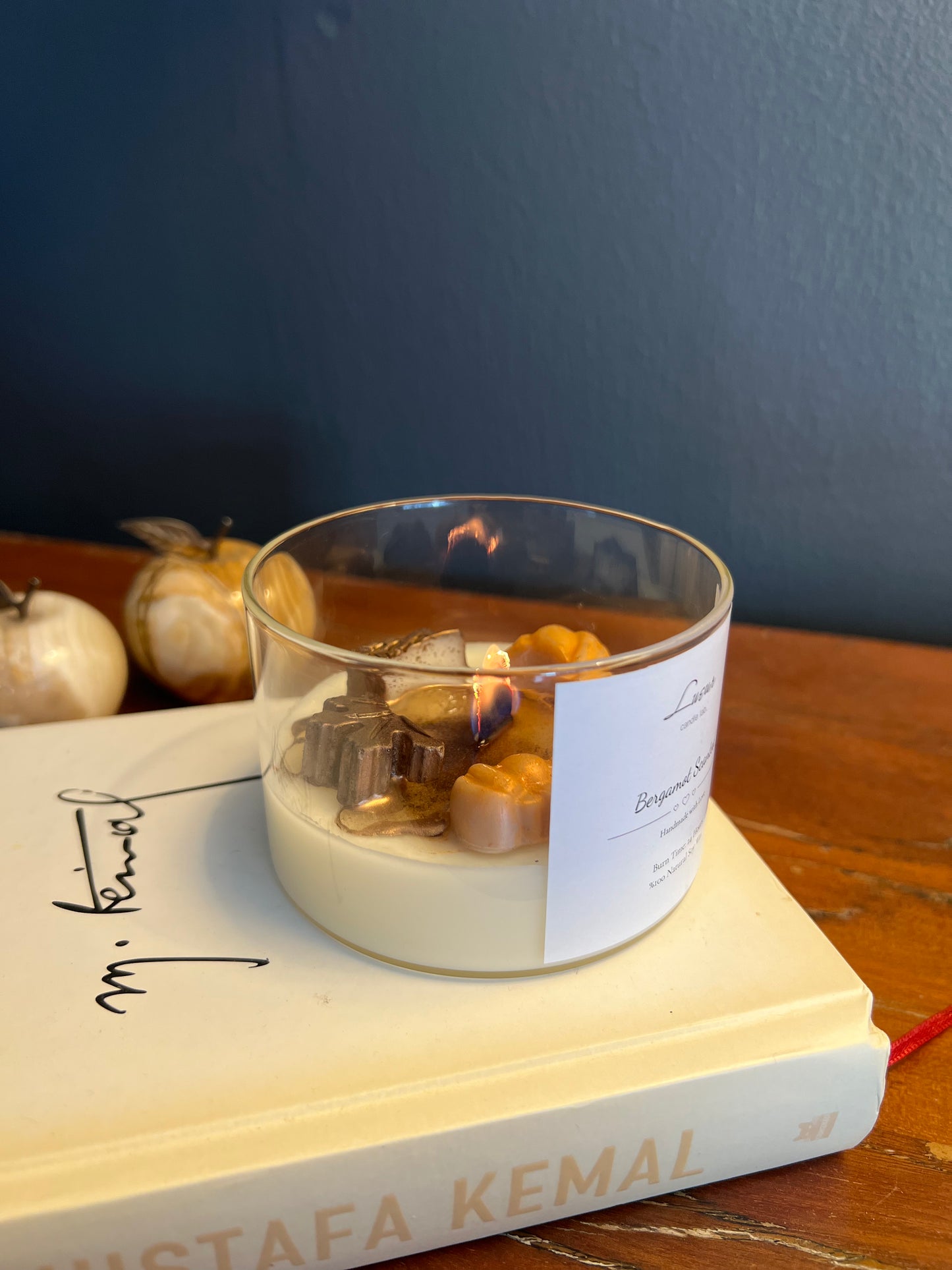 Lueur Mango Kokulu  Sonbahar Temalı Dekoratif Soya Mumu