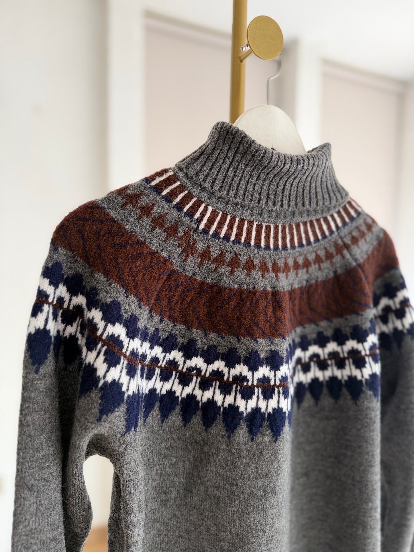 Lueur Concept Balıkçı Yaka Gri Triko