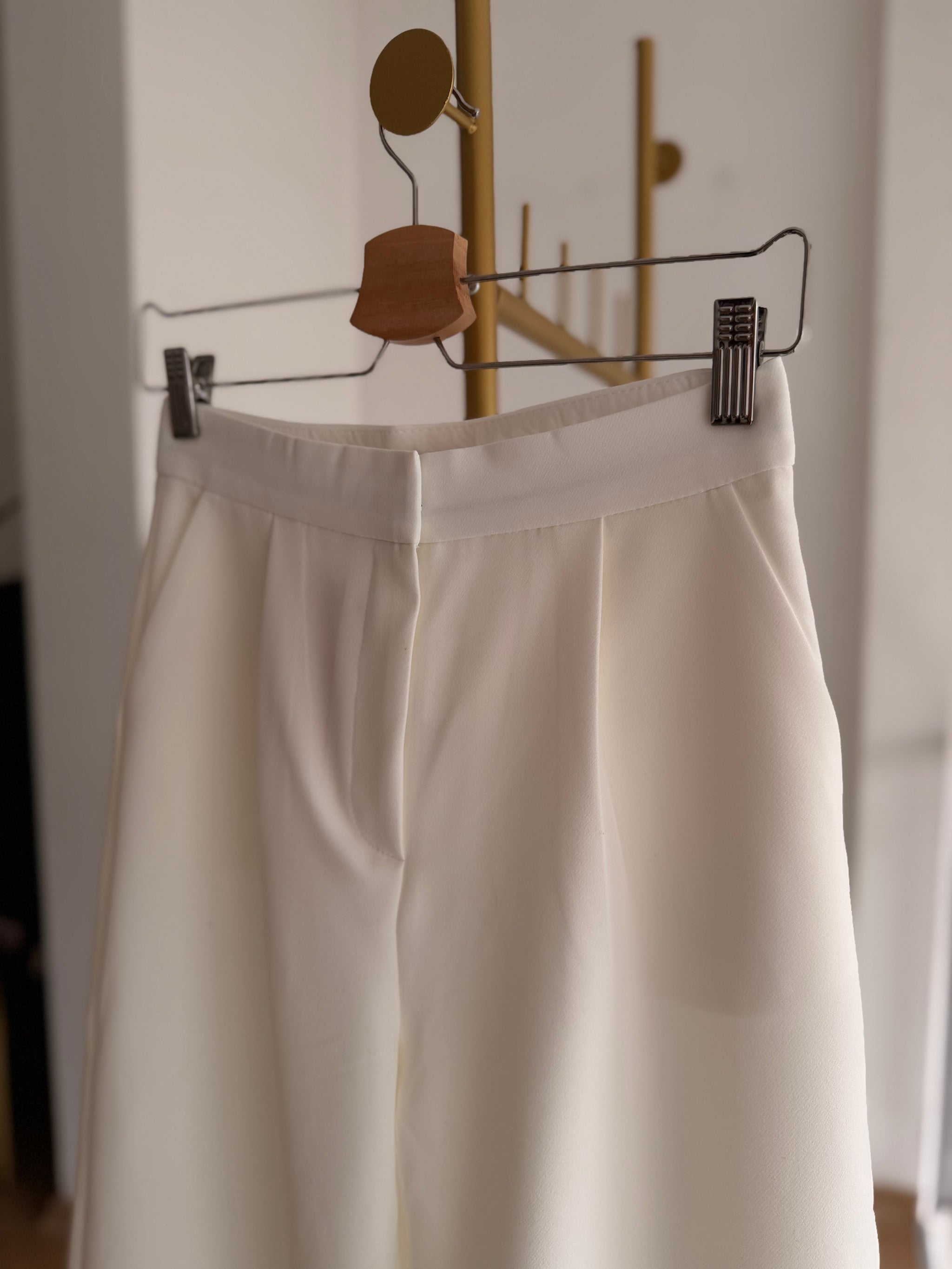 Ekru Palazzo Pantolon