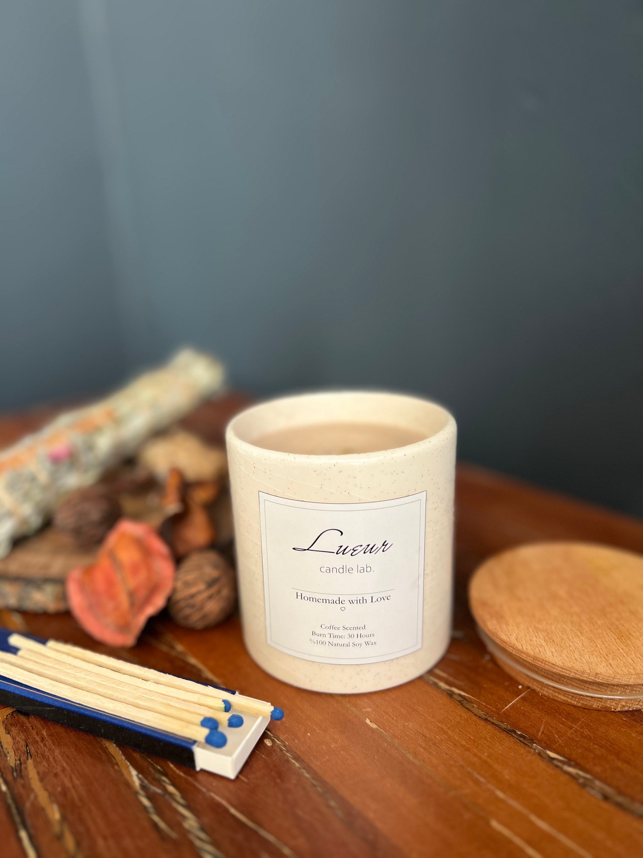 Classic Lueur Kahve Kokulu Saf Soya Mumu