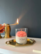 Lueur Bergamot Kokulu Gül Dekoratif Soya Mumu