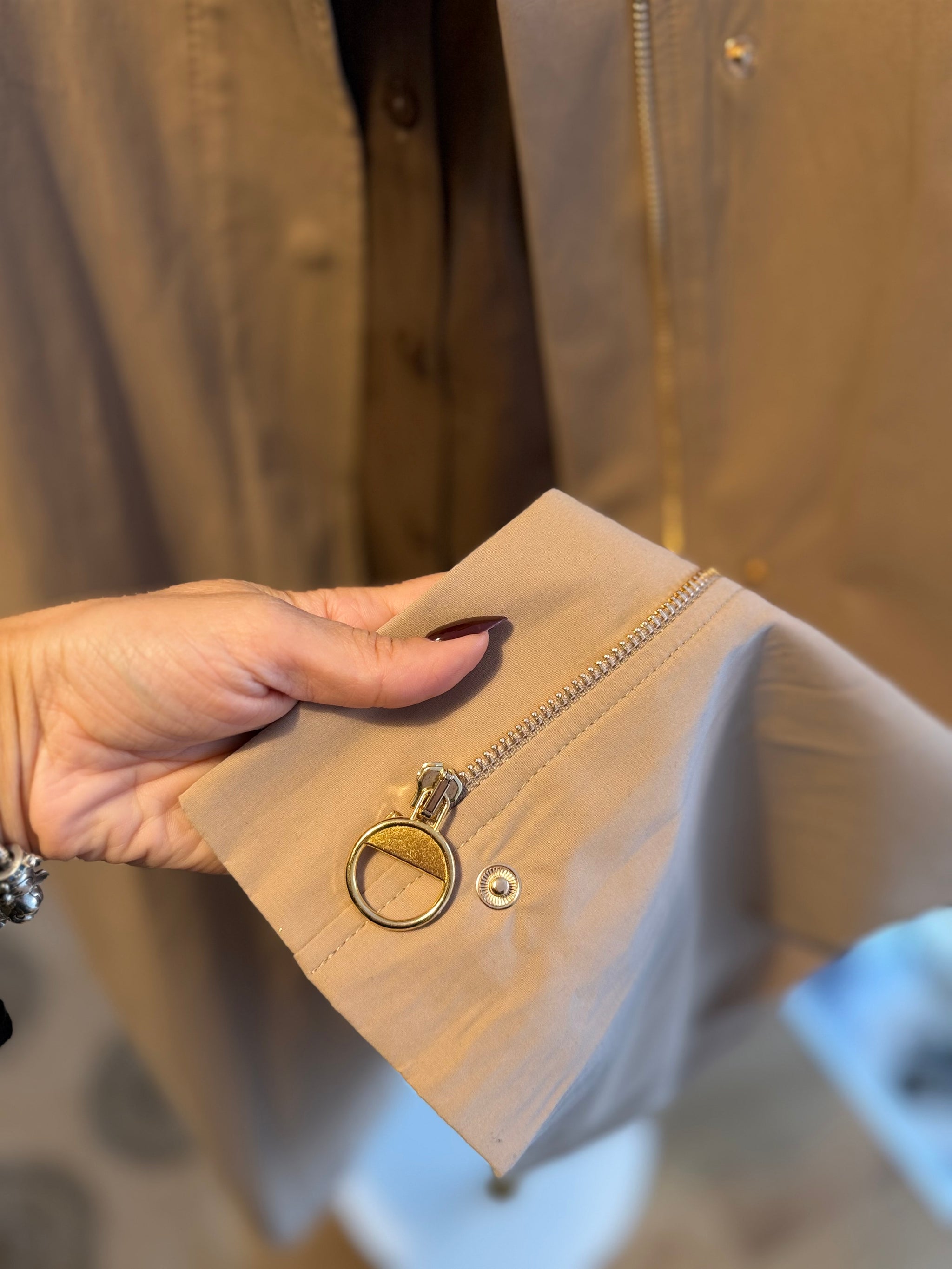 Lueur Concept Premium Ekoseli Bej Trençkot
