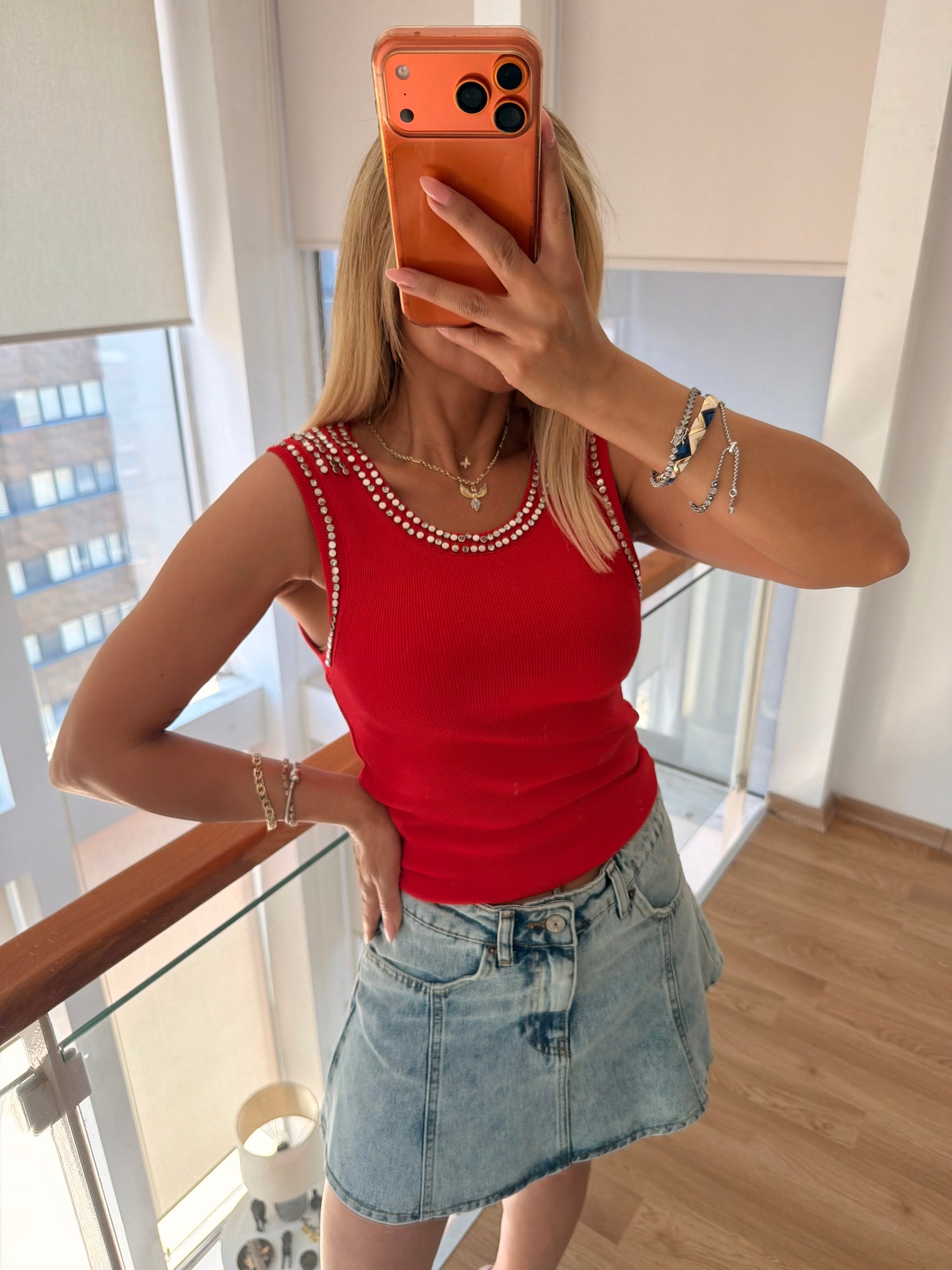 Nar Çiçeği Çakım Taşlı Top