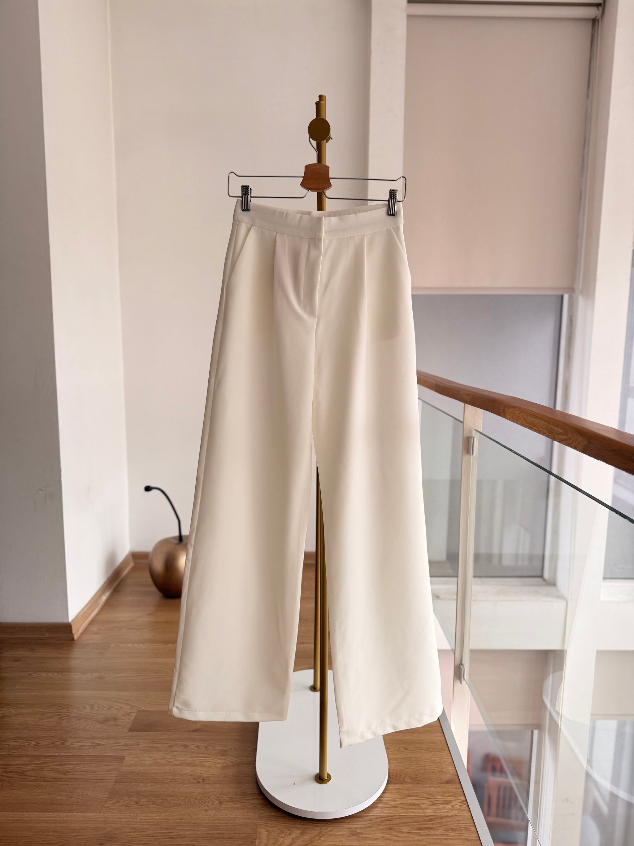 Ekru Palazzo Pantolon