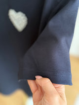 İncili Lacivert Basic Tshirt