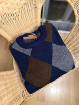 Baklava Desen Oversize Triko Kazak