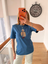 Red Queen Pastel Mavi Basic Tshirt