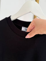 Basic Bisiklet Yaka %100 Pamuk Siyah Tshirt