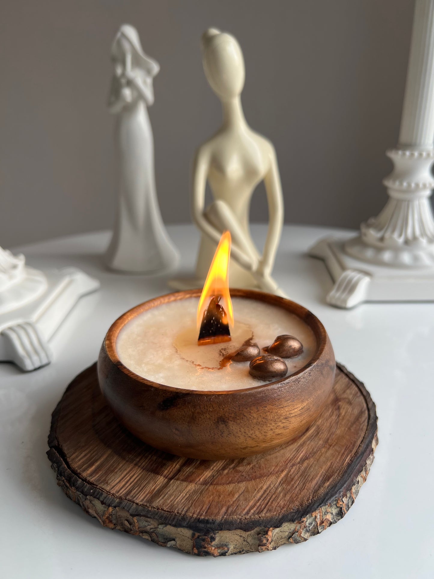 Lueur Kahve Aromalı Kağıt Fitil Bambu Soya Mumu