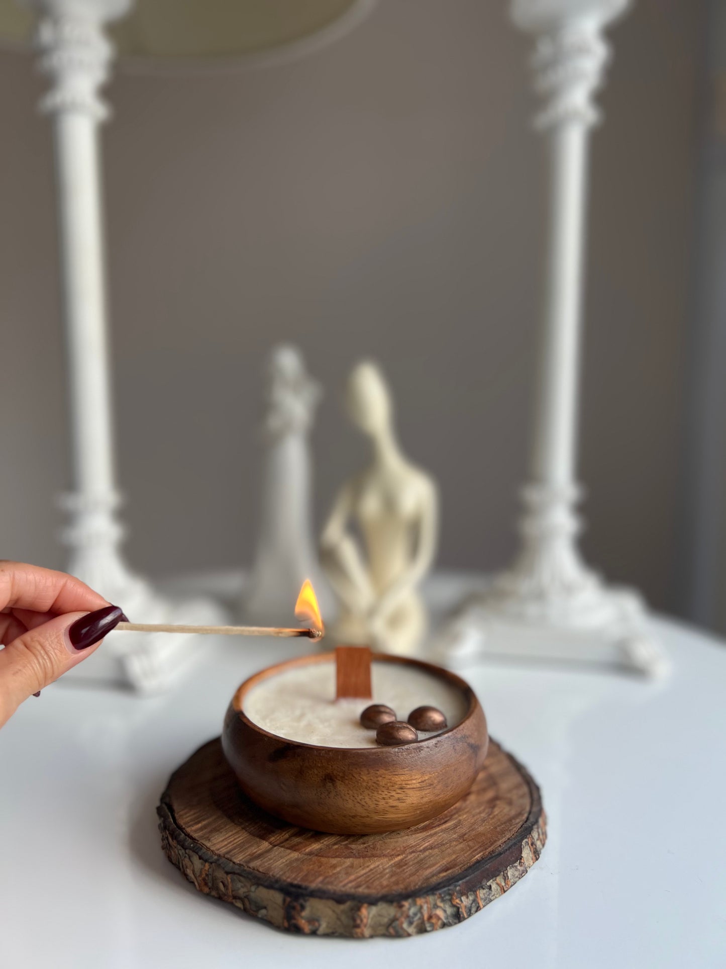 Lueur Kahve Aromalı Kağıt Fitil Bambu Soya Mumu