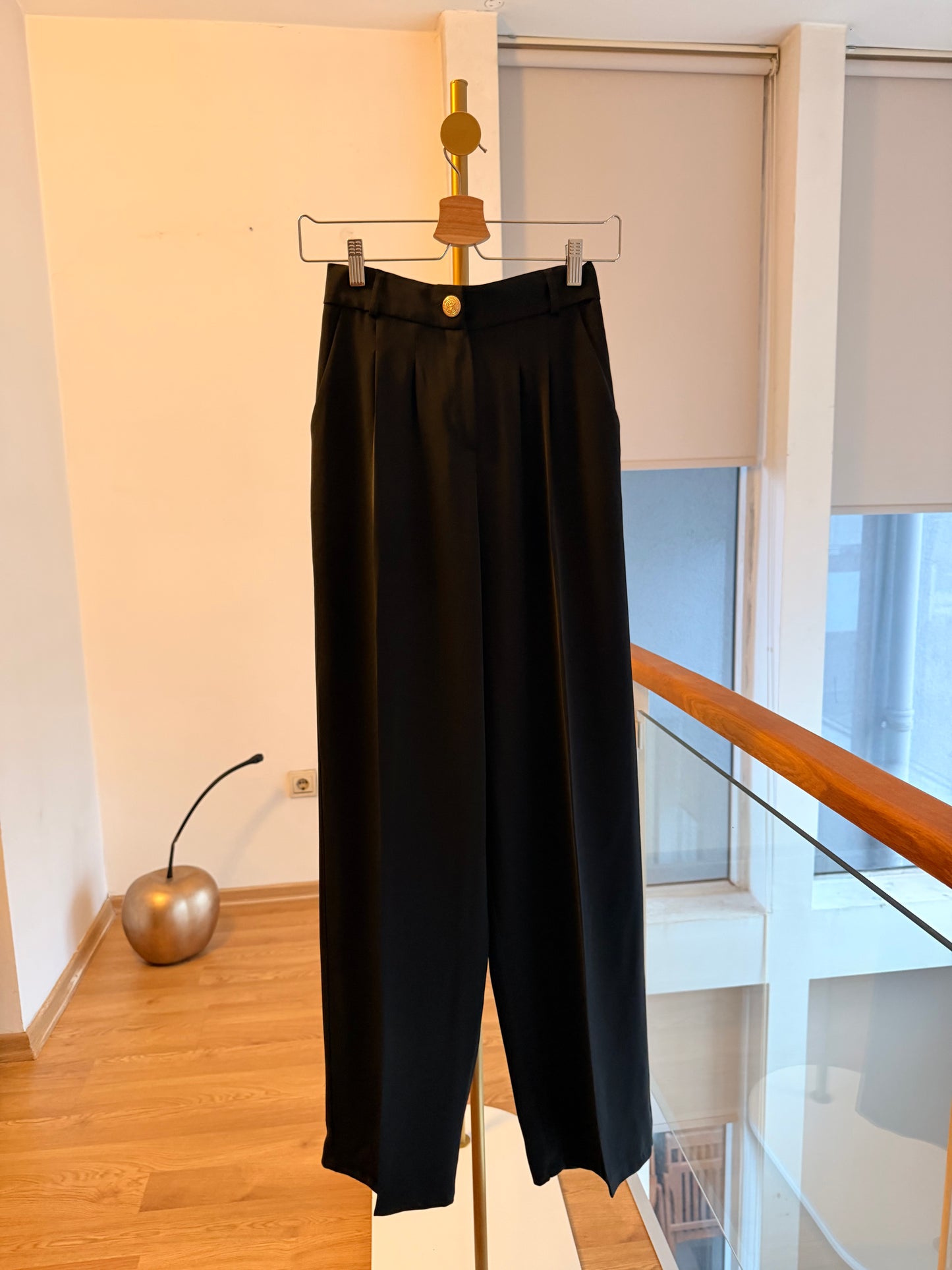 Palazzo Premium Siyah Pantolon