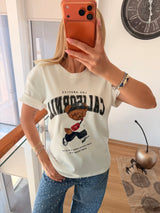 California Bear Beyaz Basic Tshirt
