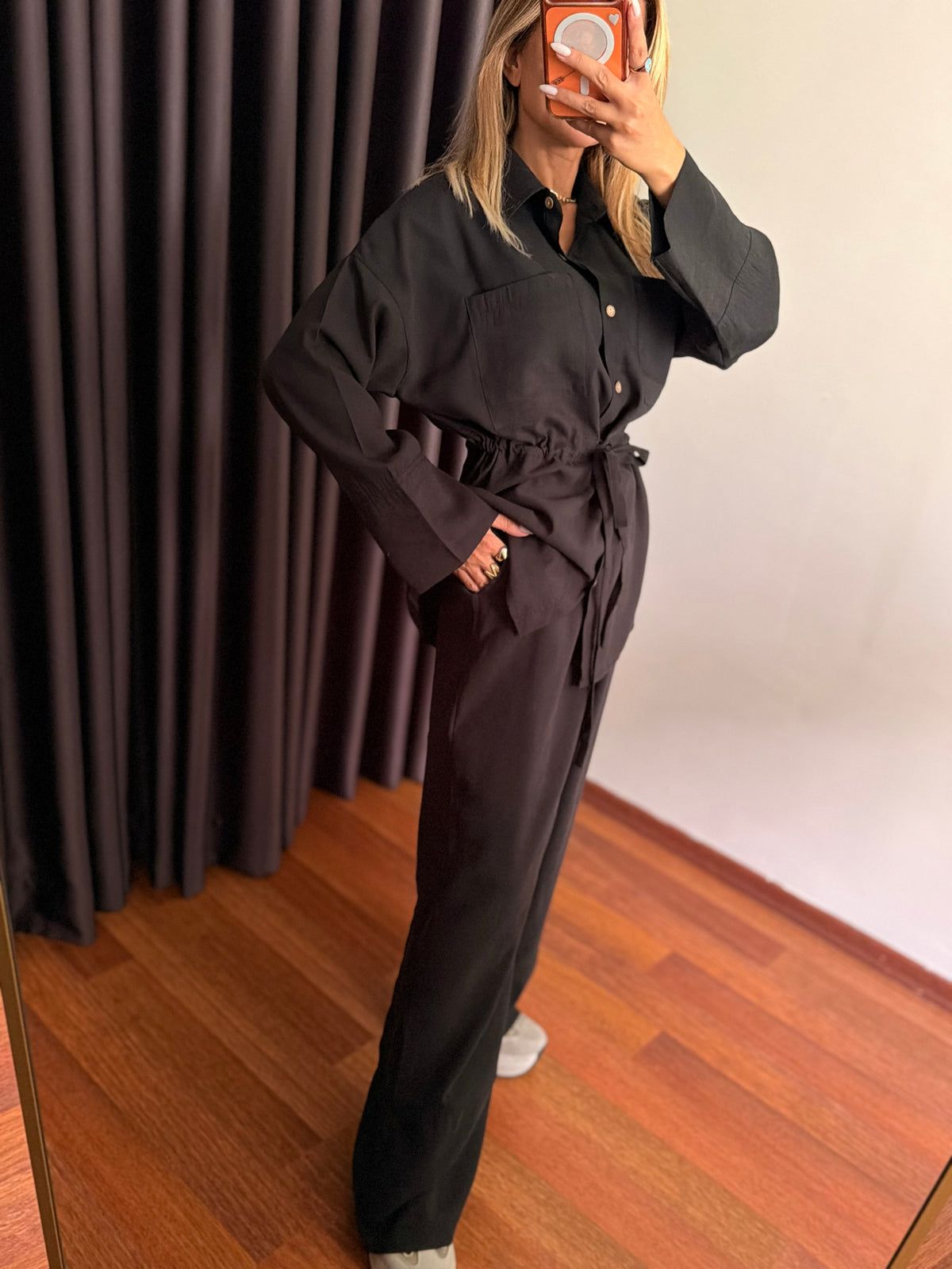 Tencel Kumaş Siyah Lueur Takım
