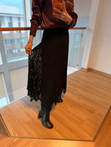 Dantel Uzun Siyah Etek