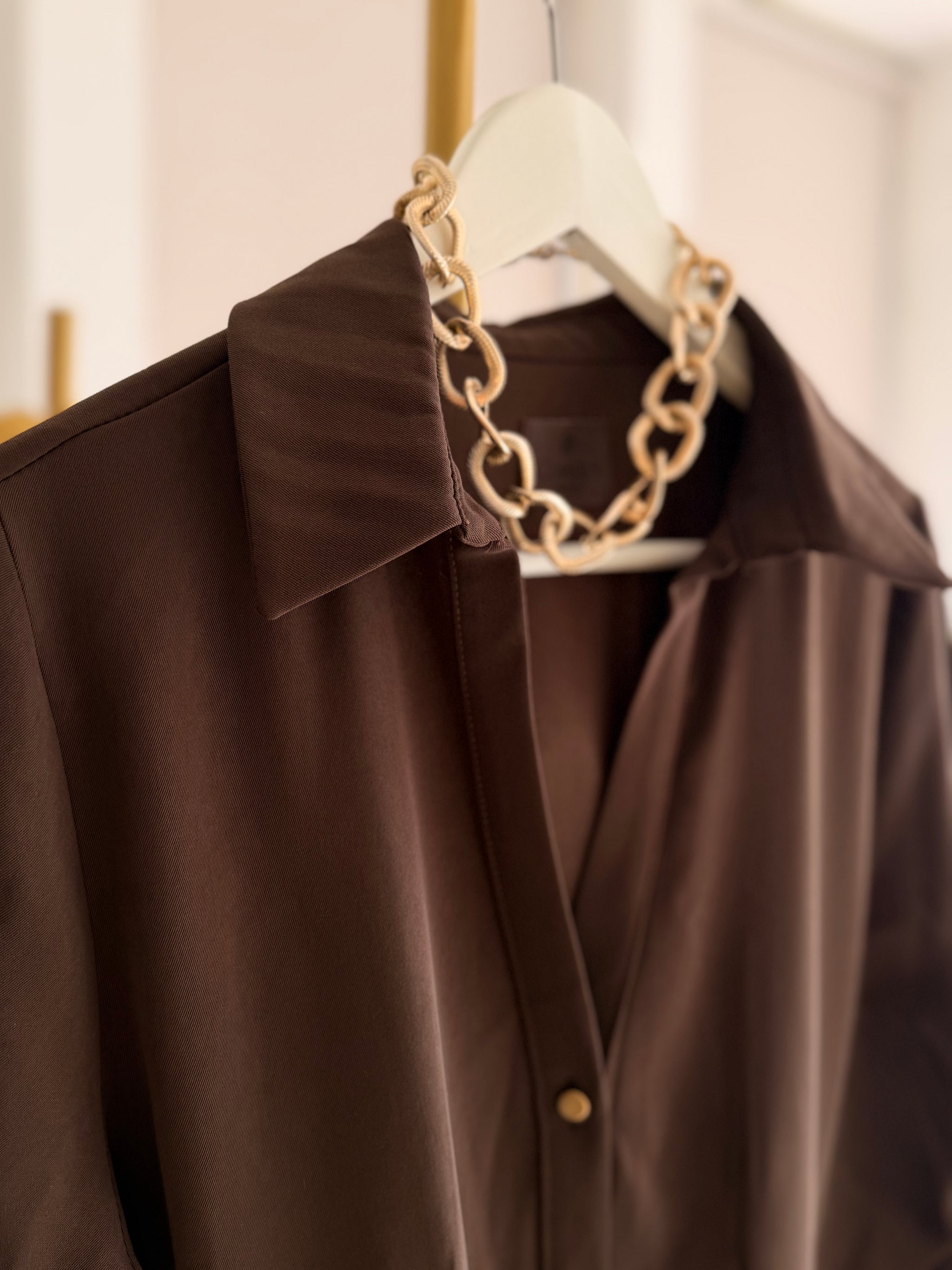 Lueur Concept Kemerli Uzun Elbise Acı Kahve