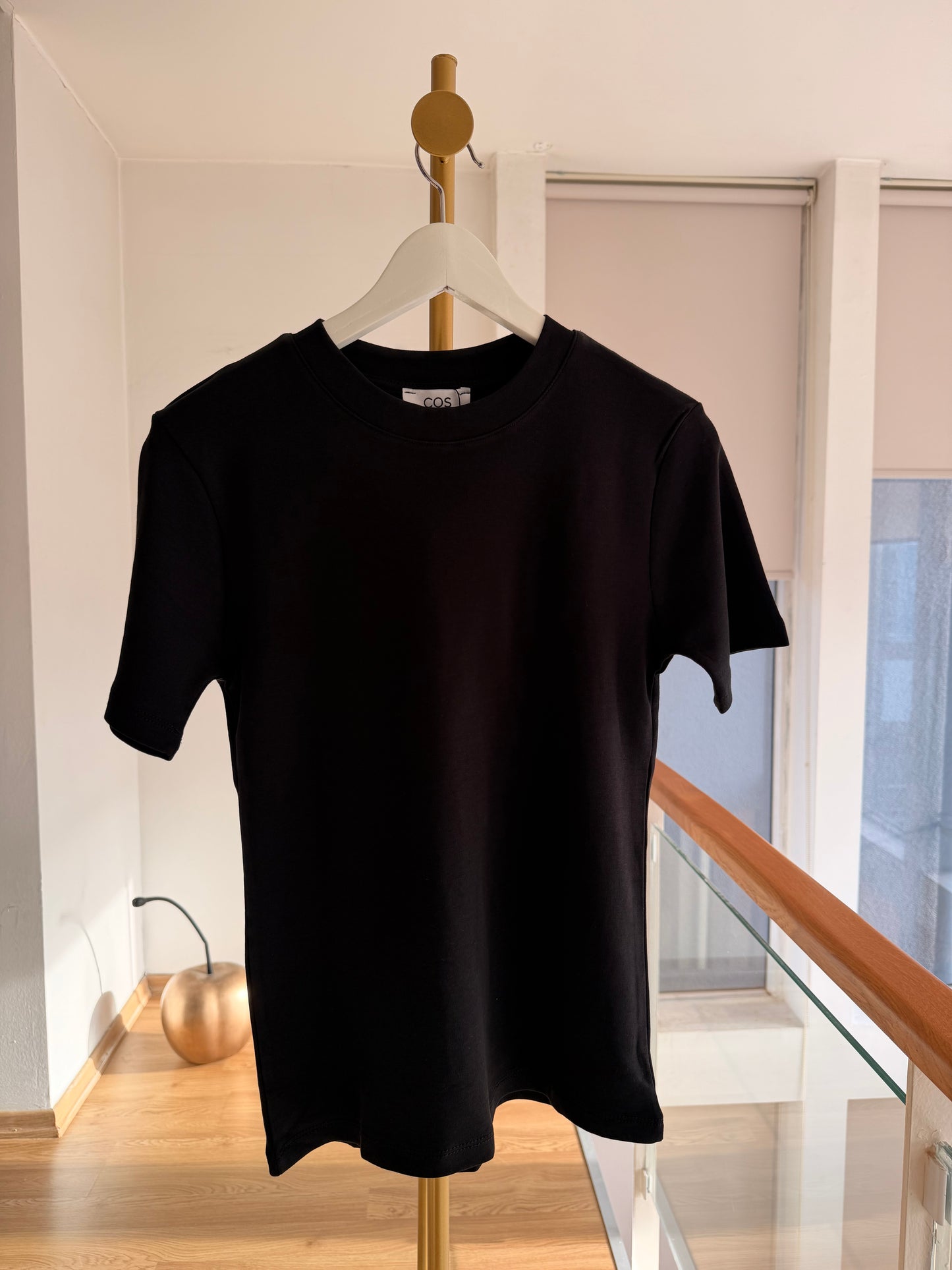 Basic Bisiklet Yaka %100 Pamuk Siyah Tshirt