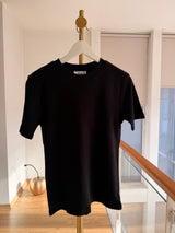 Basic Bisiklet Yaka %100 Pamuk Siyah Tshirt