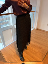 Dantel Uzun Siyah Etek