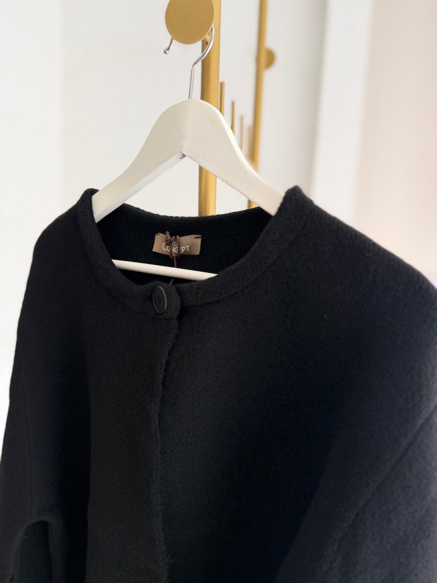 Lueur Concept Yarasa Kol Siyah Triko Hırka&Ceket