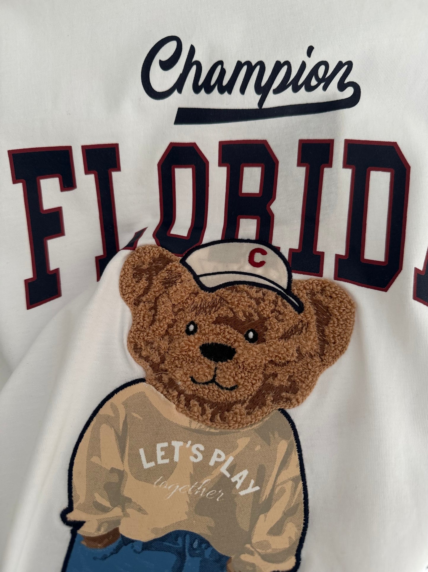 Florida Bear Beyaz Basic Tshirt