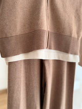 Bej Triko Eşofman Takım