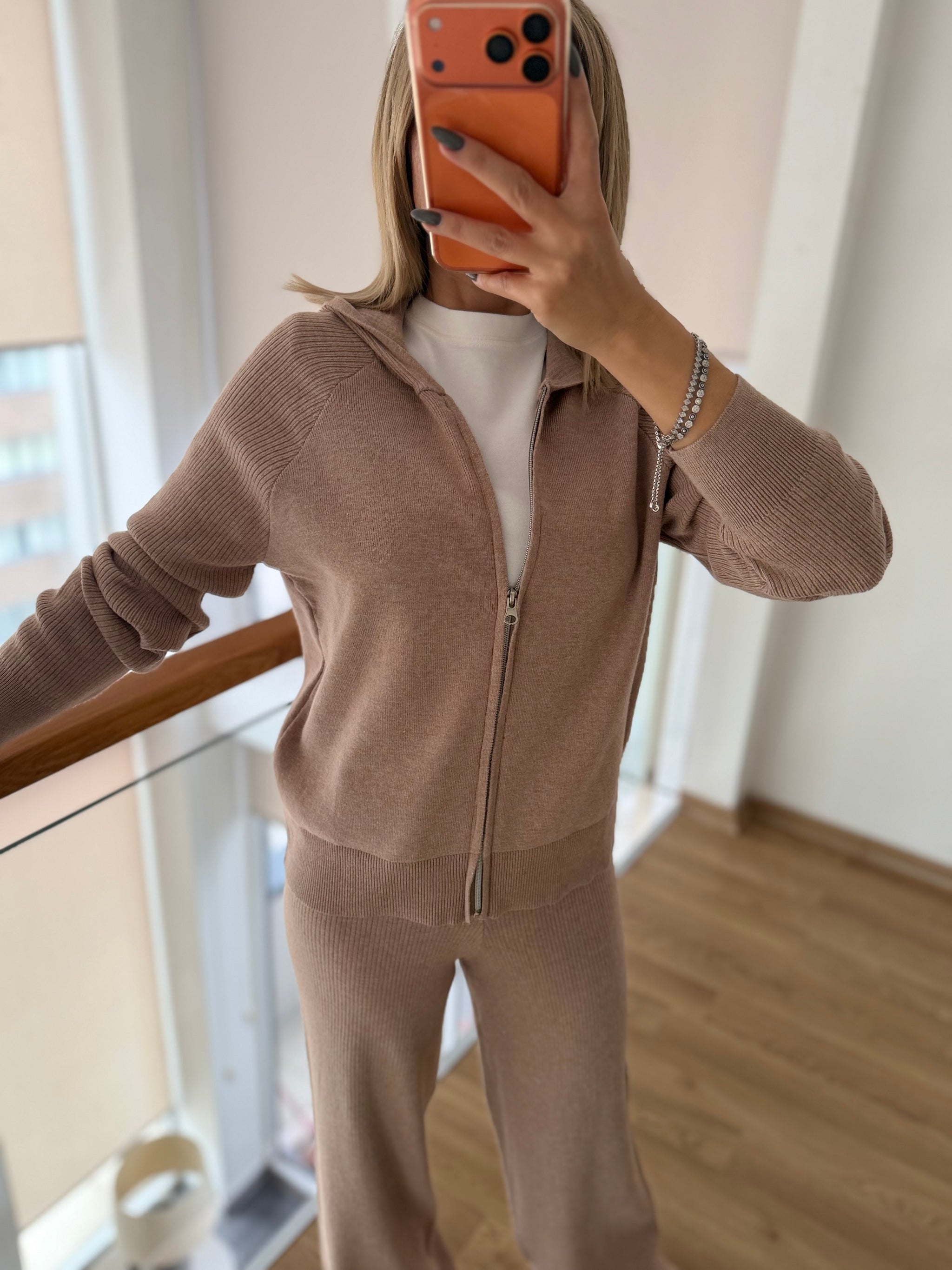 Bej Triko Eşofman Takım