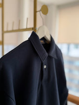 Lacivert Polo Yaka Teddy Bear Sweatshirt