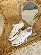 Beny Beyaz Keten İnce Taban Spor Ayakkabı